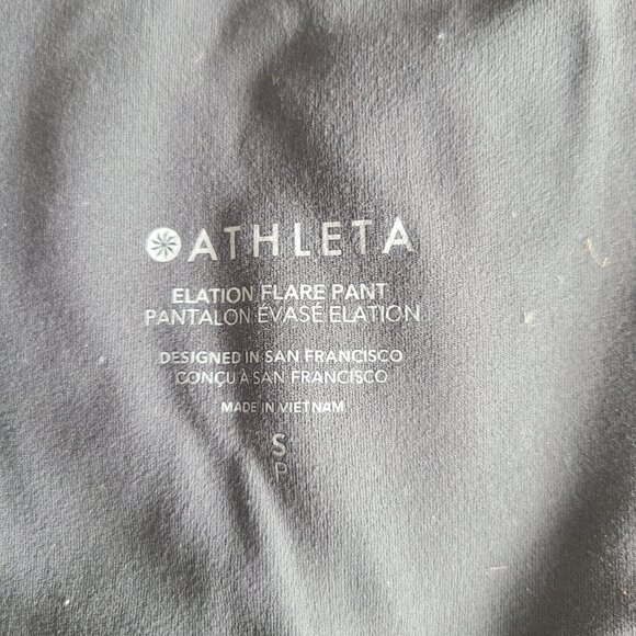 Athleta Gray Blue Elation Flare Yoga Pant Leggings Wide Leg Size Small - Picture 5 of 6